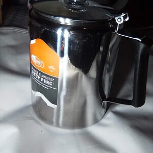 GLACIER STAINLESS 12 CUP PERC W/SILICONE HANDLE. D​​​​​